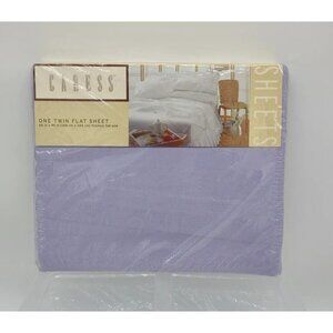 VINTAGE MERVYN'S CARESS Lavender TWIN FLAT Sheet No-iron Percale NEW Made USA